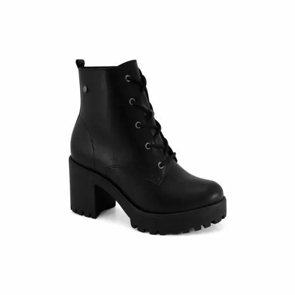 Botín combat boots con tacón block | Femenina
