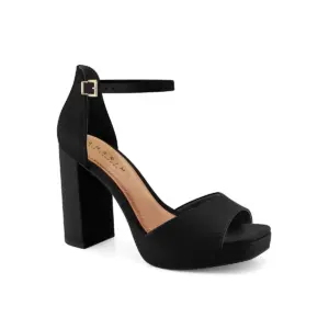 Sandalia Clasica con Tacon Cuadrado Alto