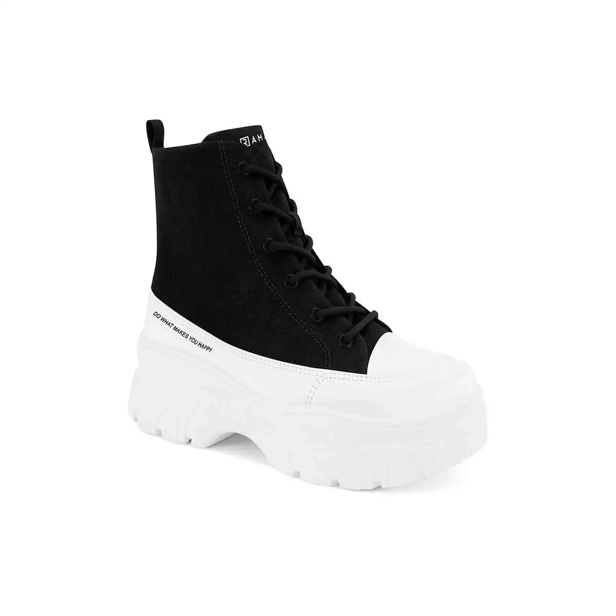 Botín estilo tenis con tacón tractorado