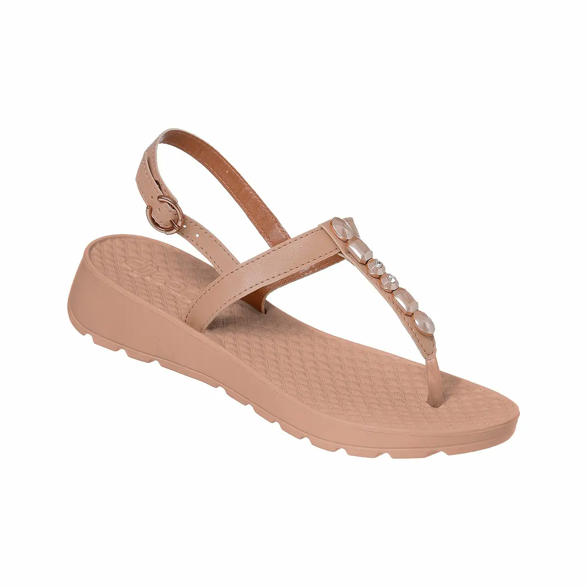 Sandalias con detalle de pedrería